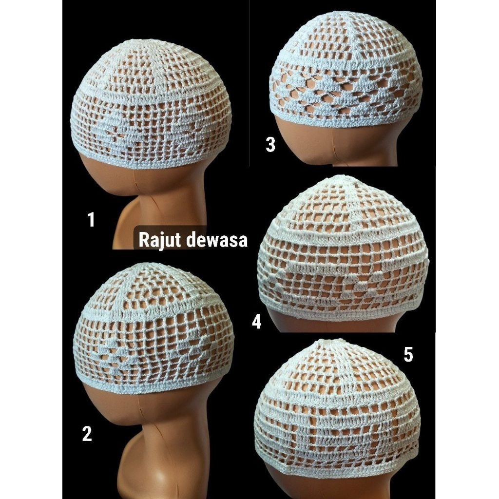 peci rajut dewasa (ready peci rajut biasa dan premium) dan anak ori saudi