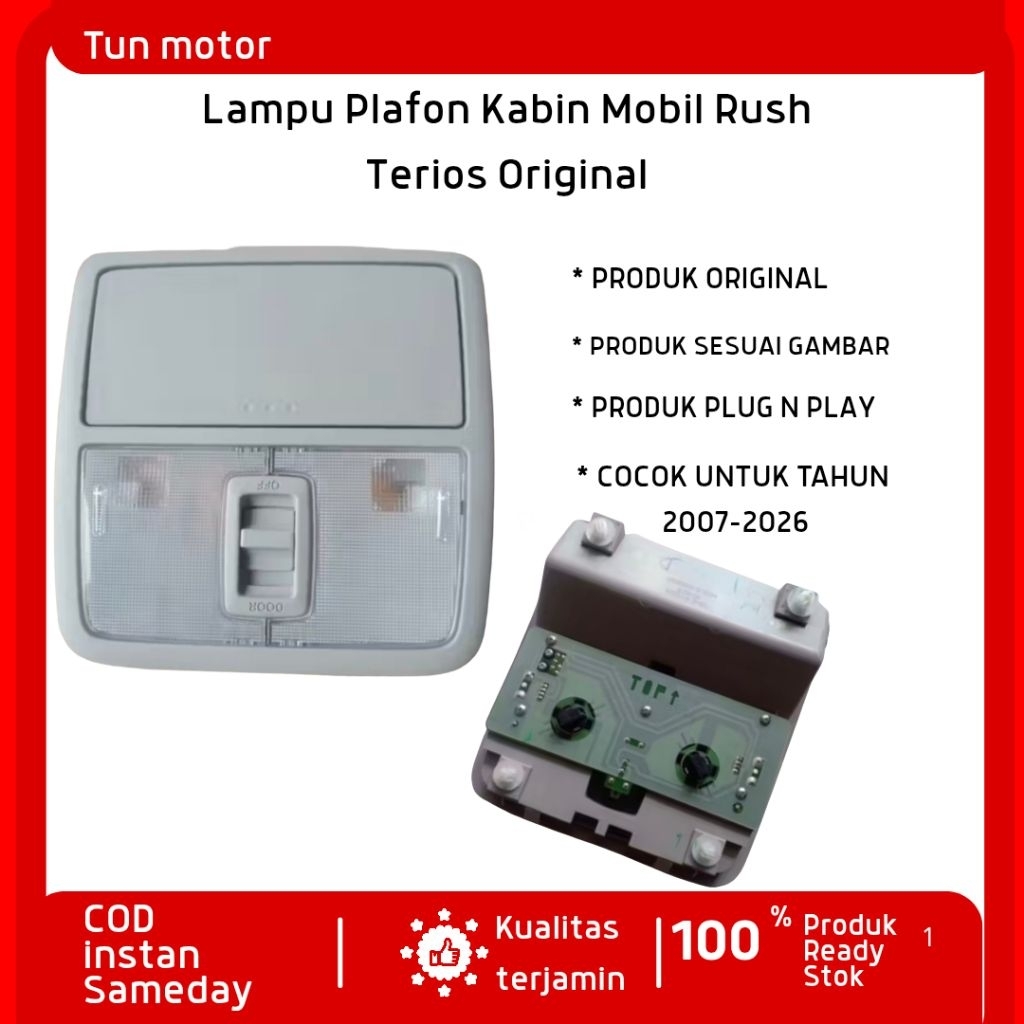 Lampu Plafon Interior Mobil Kabin Utama Rush Terios 2007-2026 Kualitas Premium Tempat Kaca Mata Mobi