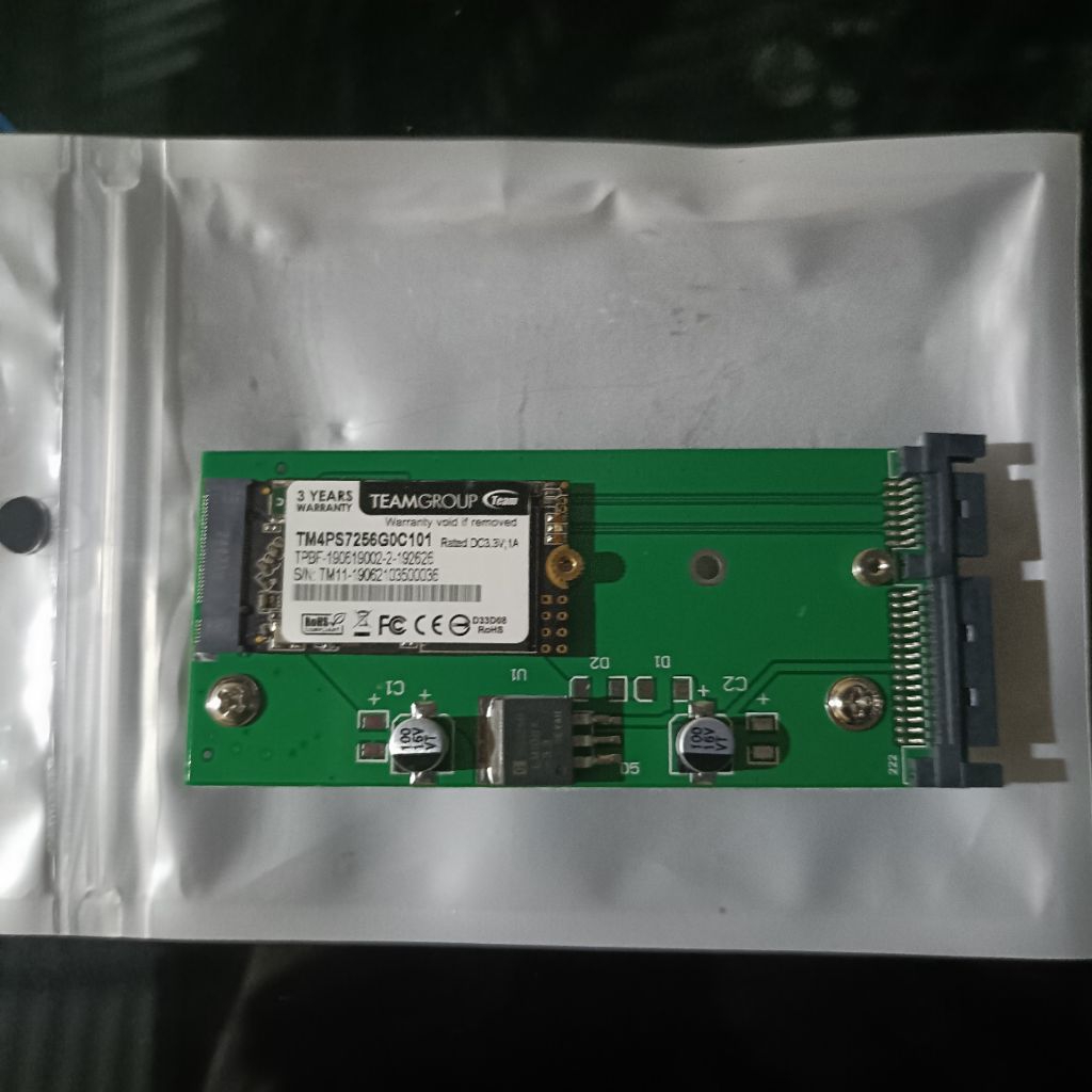 SSD TEAM GROUP 256GB M.2 SATA 2242 + converter