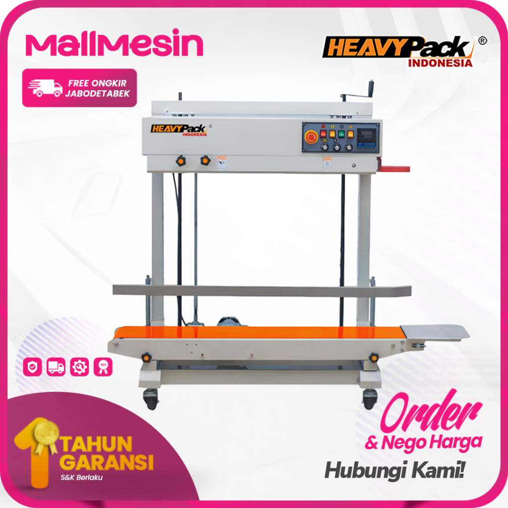 Continuous Band Sealer Mesin Segel Plastik Karung Beras FRD-1200PV HEAVYPACK
