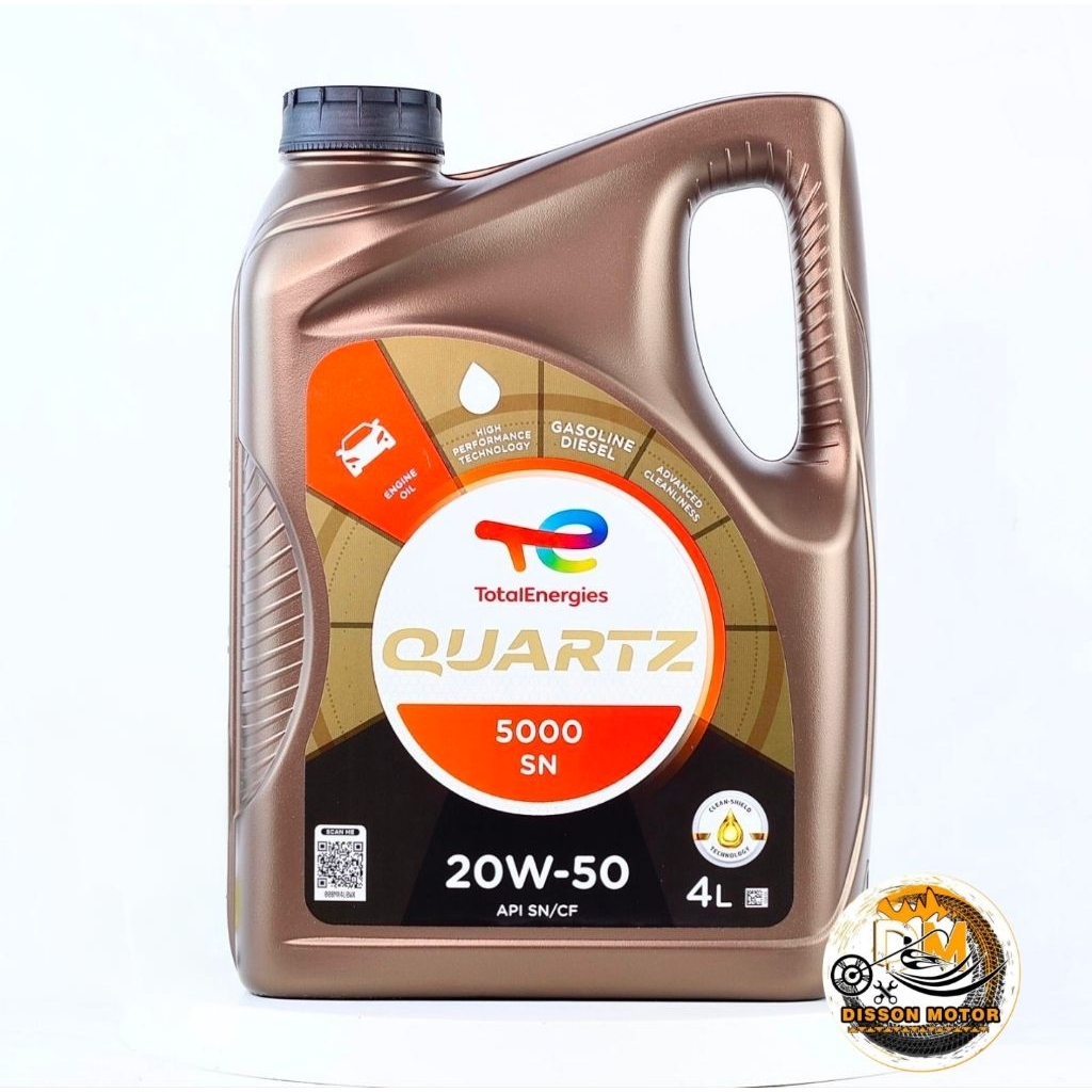 Oli Total Quartz 5000 20W-50 SN Oli Mesin Mobil 1.Liter / 4.Liter
