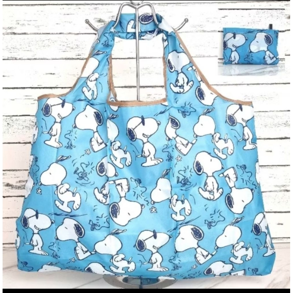 Tote bag snoopy tas wanita lipat karakter snoopy tas belanja lipat karakter snoopy shopping bag kara