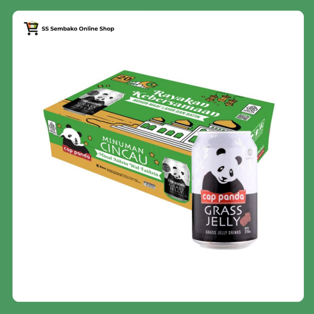 [SS ONLINE 100% ORI KARTON] CAP Panda Cincau Hitam Festive 1 KARTON ISI 20 Kaleng  310ml BPOM Minuma