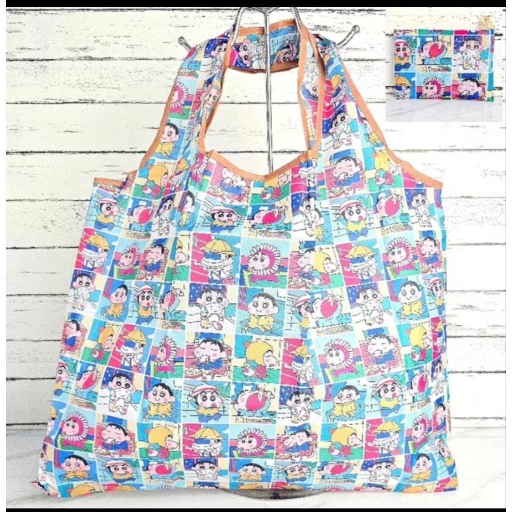 Tote bag crayon shinchan tas wanita lipat karakter crayon shinchan tas belanja lipat crayon shinchan