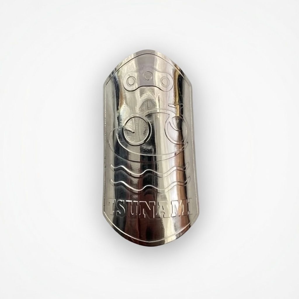 Tsunami Bike Head Badge Emblem Stainless Steel