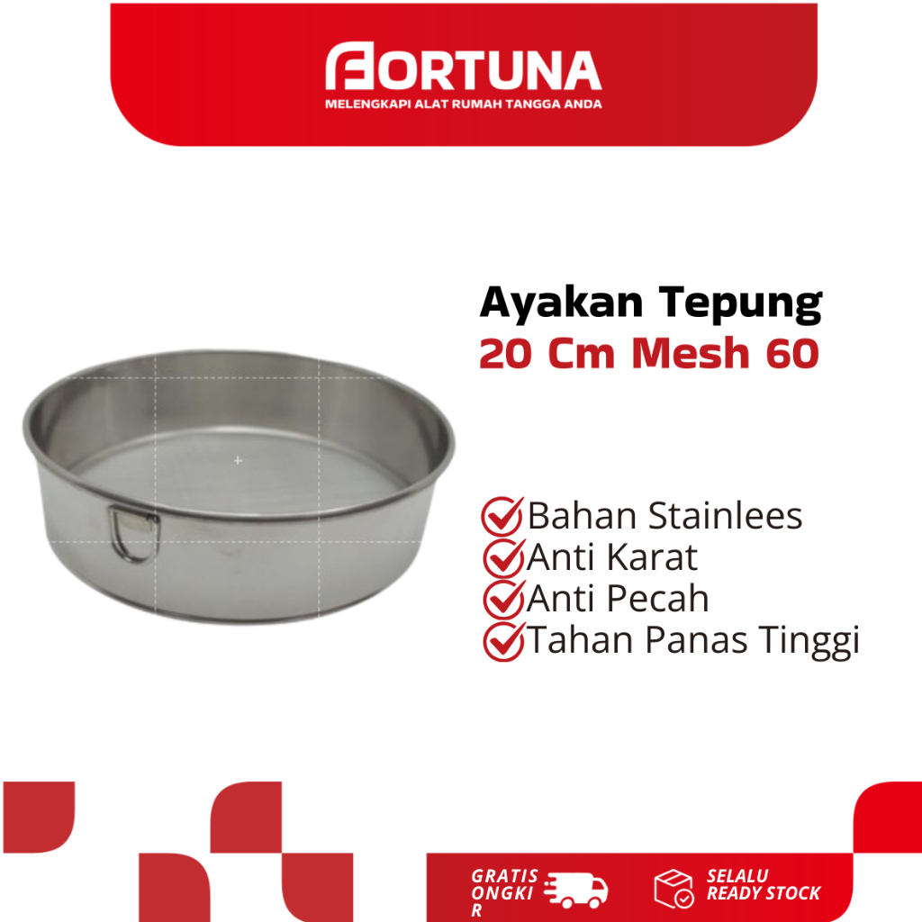 Ayakan Tepung 20 Cm Mesh Stainless