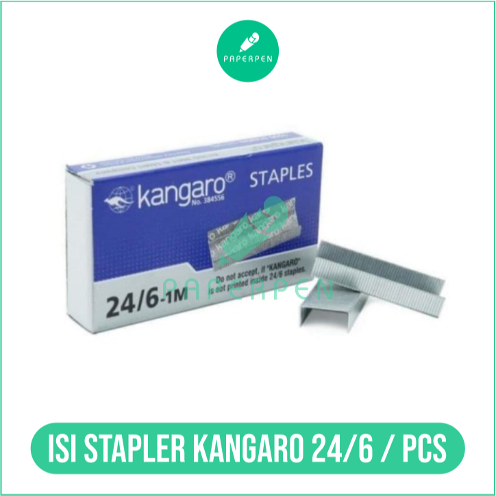 (PCS) Isi Stapler Kangaro Refill Staples Besar 24/6