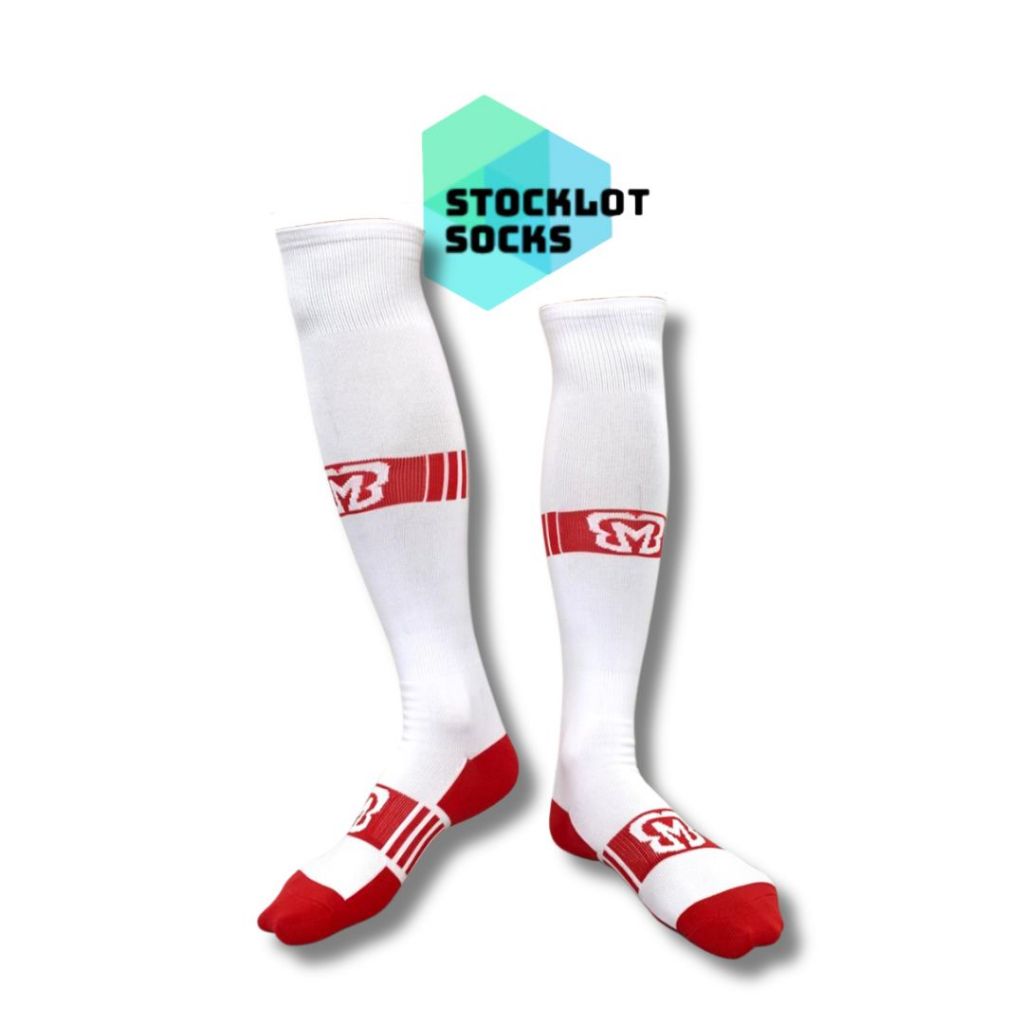 Kaos Kaki Futsal/Sepak Bola MBB Apparel Original Putih Merah