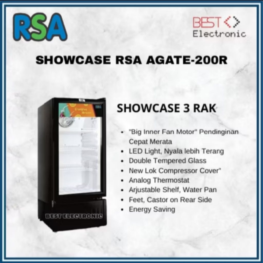 RSA SHOWCASE 3 RAK AGATE 200 AGATE-200R