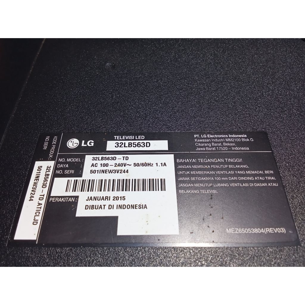 MESIN tv LED LG 32 DIGITAL