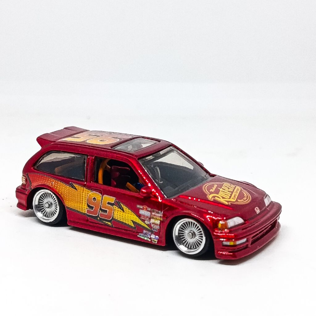 hotwheels honda Civic ef custom lightning McQueen