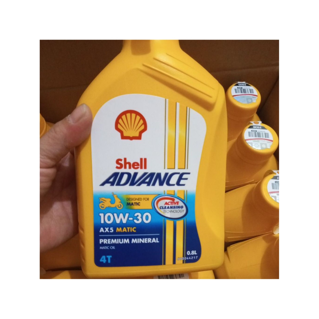 Oli motor matic SHELL ADVANCE AX5 800 ml 10w30 MATIC 1 dus isi 12 botol