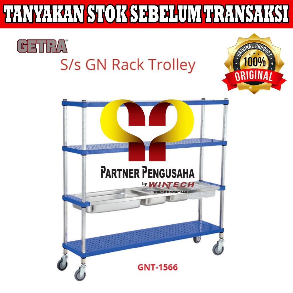GETRA GNT-1566 SS GN Rack Trolley / Rack Trolley Serbaguna