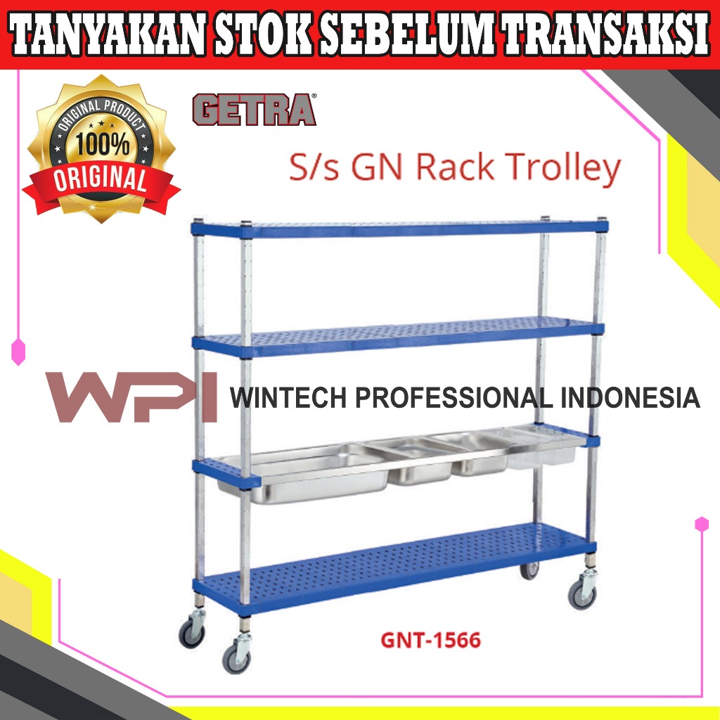 GETRA GNT-1566 SS GN Rack Trolley / Rack Trolley Serbaguna