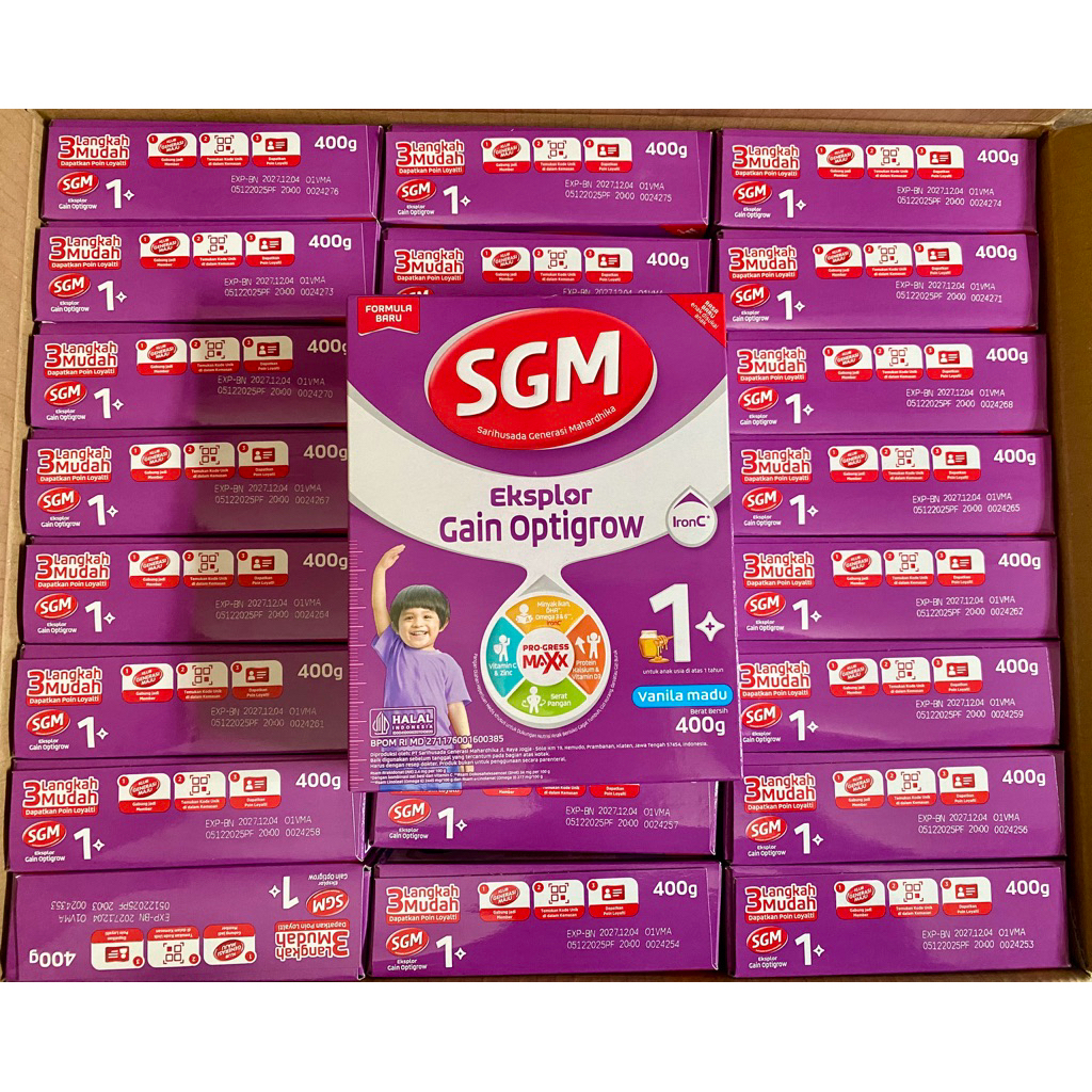 SGM Gain Optigrow Vanilla Madu 1+ / Gain 100 400gr