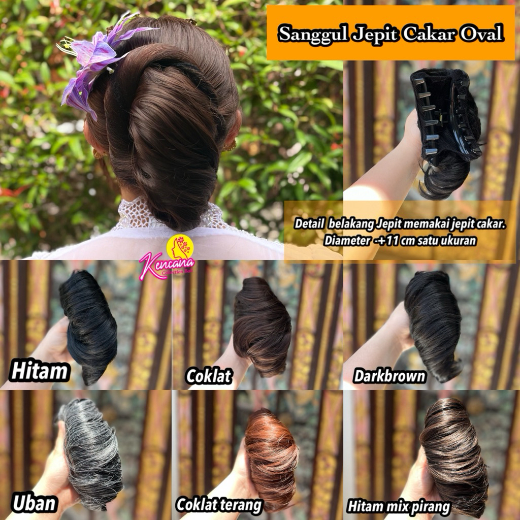 Sanggul Jepit Cakar Oval/sanggul wanita/ jepit sanggul/ sanggul modern praktis / sanggul Jepit Cakar