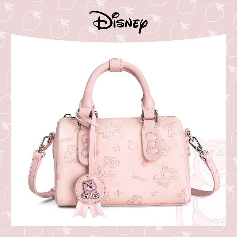 Tas Original DISNEY LOTSO SPEEDY Tas Selempang dan Handle Bag Wanita Terbaru Mini - Pink Free Box da
