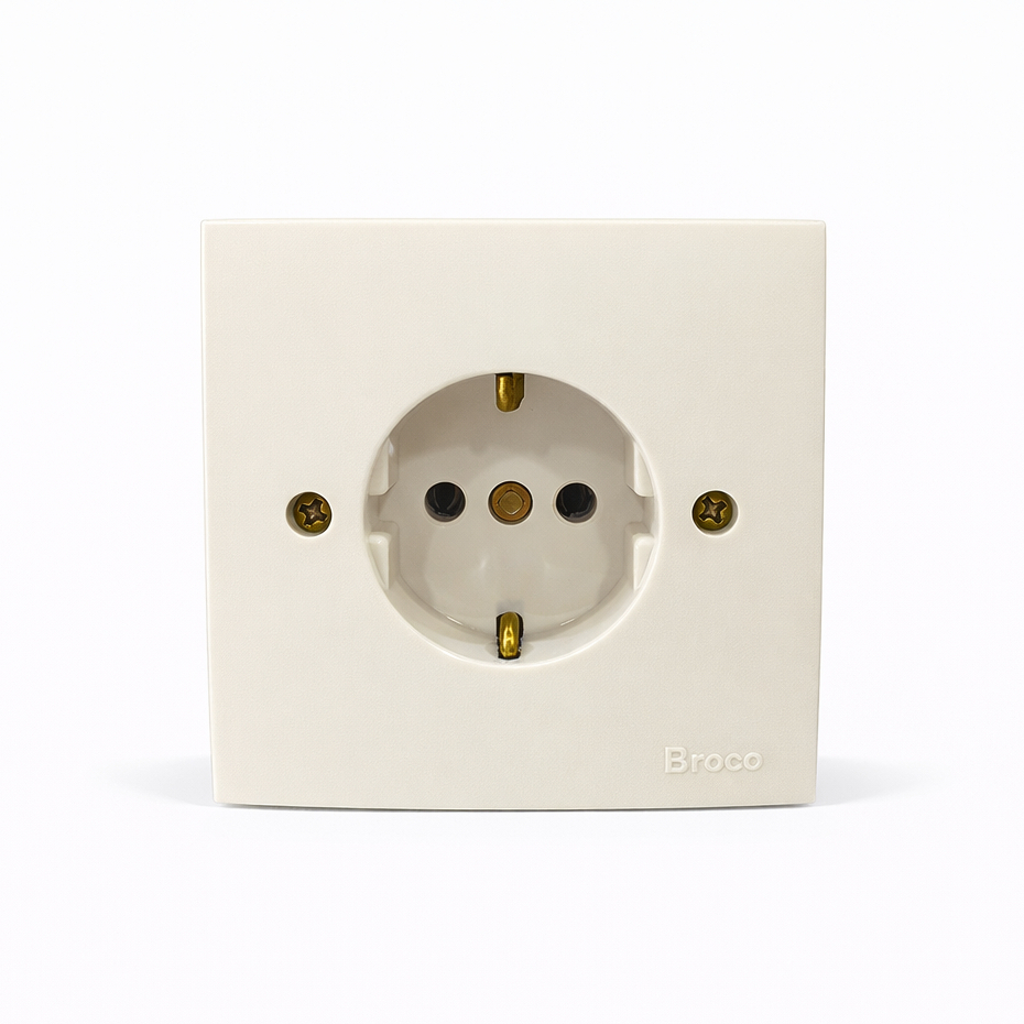 Stop Kontak Broco - Stop Kontak 1 Lubang Tanam Dinding