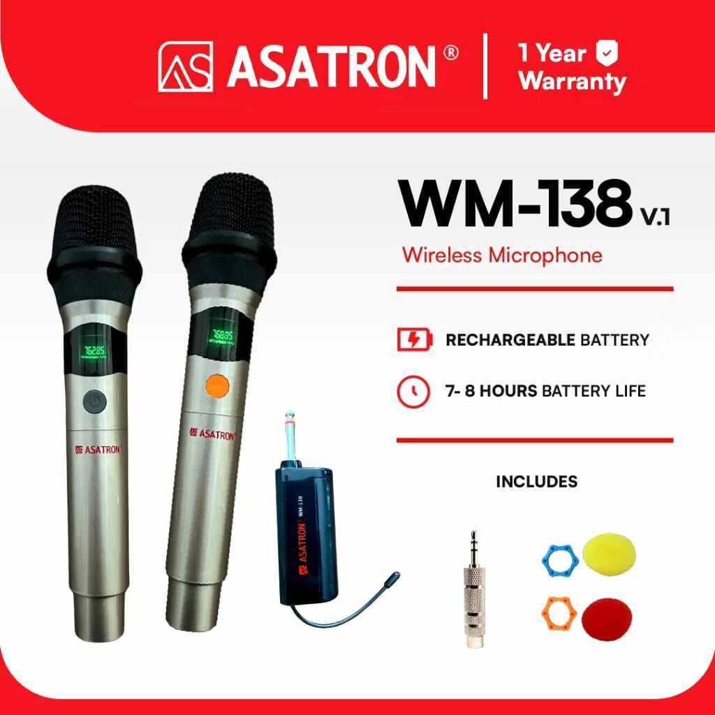 Mic wireless Microphone wireless Mikrofon Asatron WM138