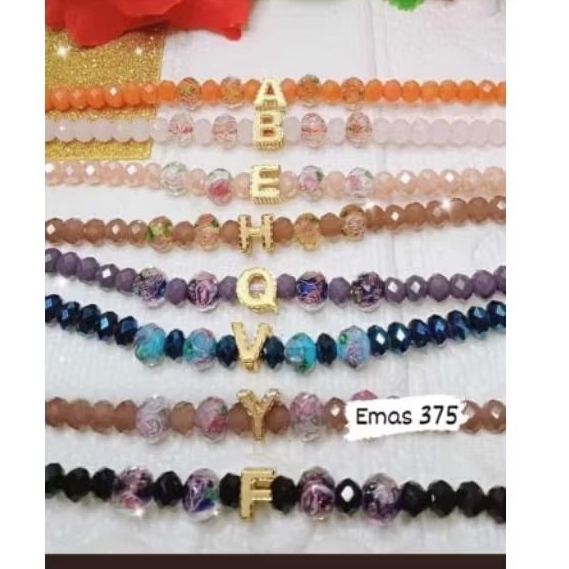 GELANG VARIASI + CHARM HURUF 375