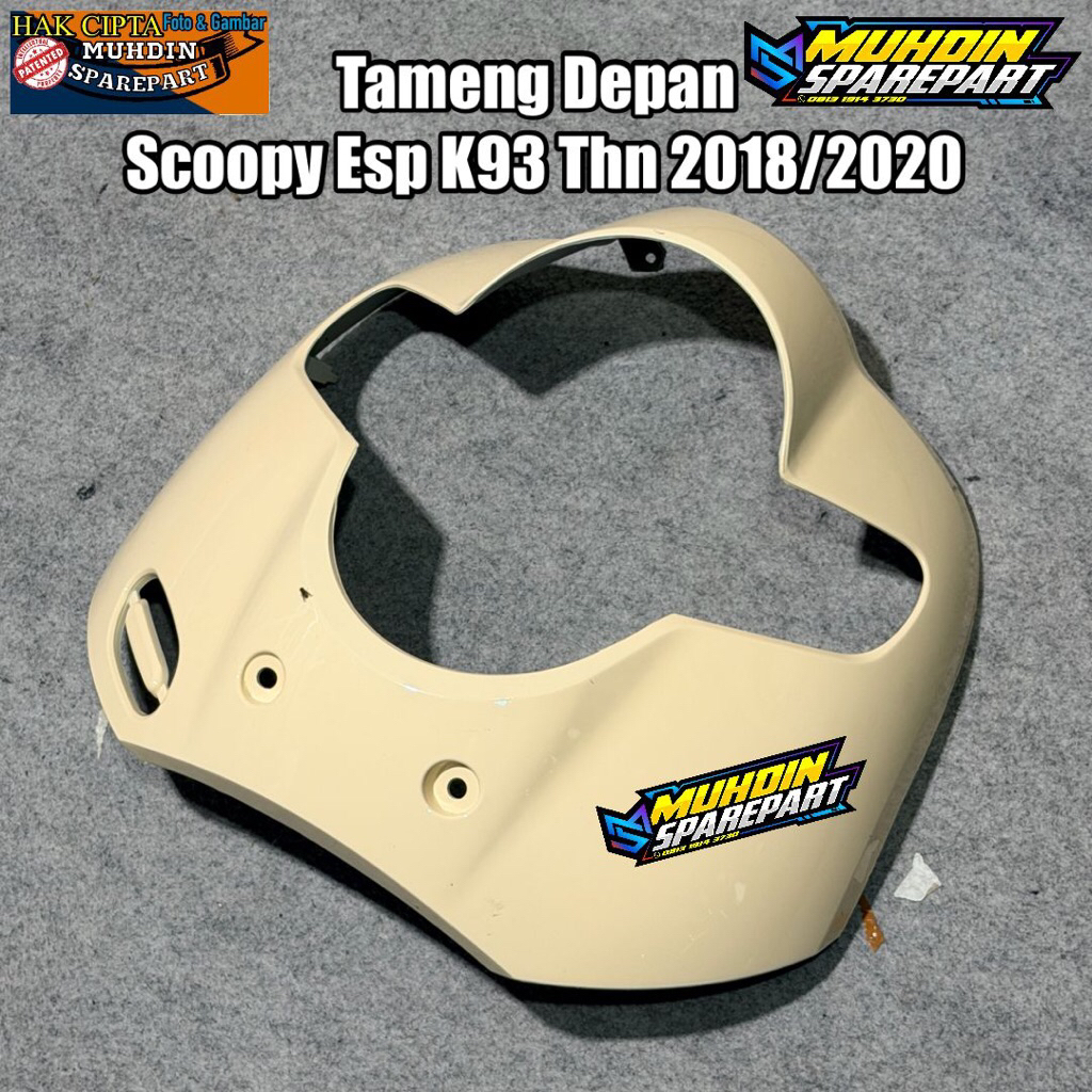 Cover Tameng panel lampu body depan scoopy esp k93 2018/2019/2020 Cream