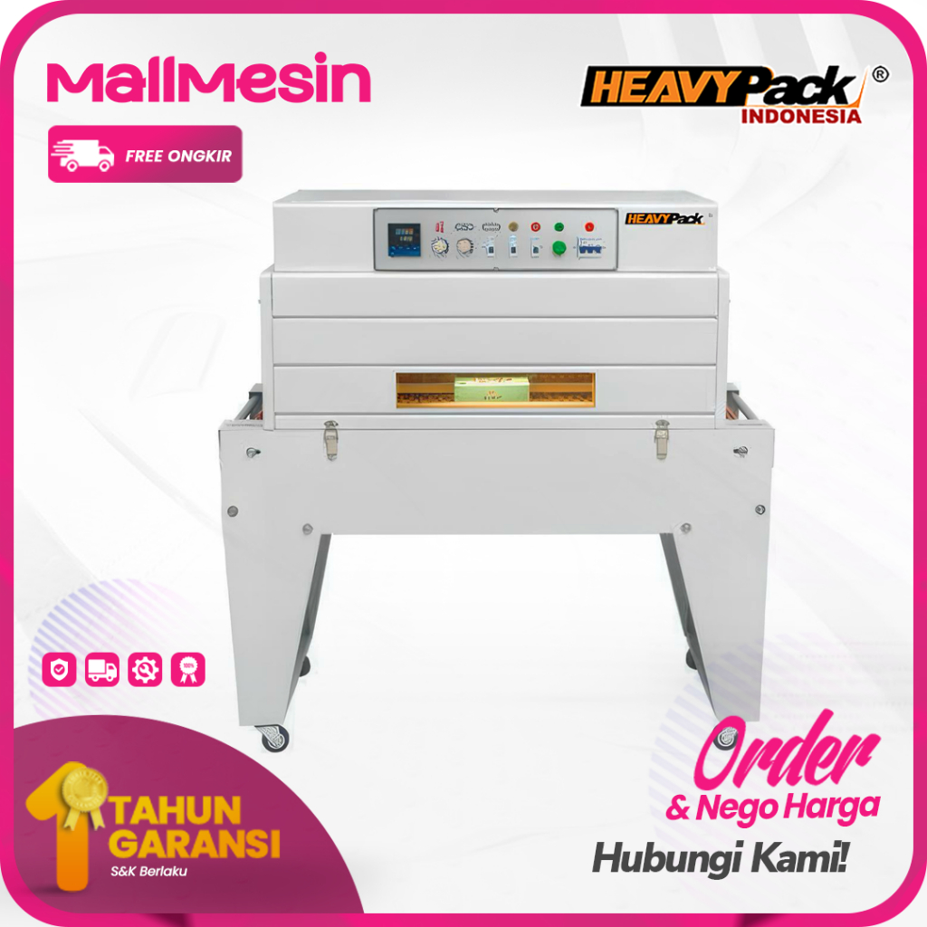 Mesin Kemasan Penyusut Plastik Wrap atau Thermal Shrink Tunnel HEAVYPACK DSA-4525