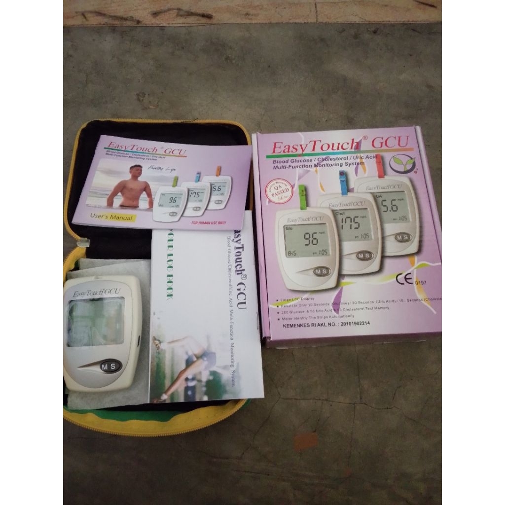 Alat Tes Gula Darah, Asam Urat, Cholesteroll 3in 1 ( Alat Aja ) Alatt GCU Easy Touch