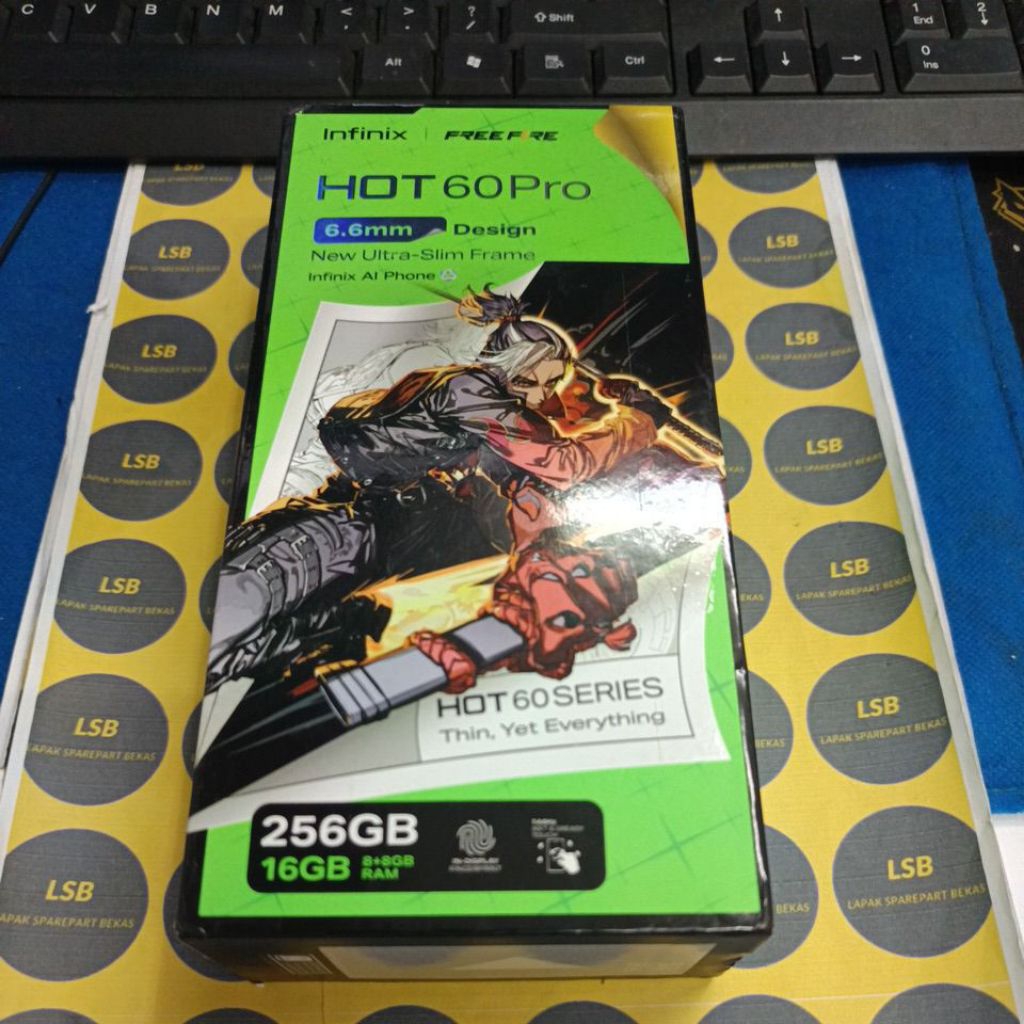 DUS BOX HANDPHONE INFINIX HOT 60 PRO ORIGINAL BEKAS