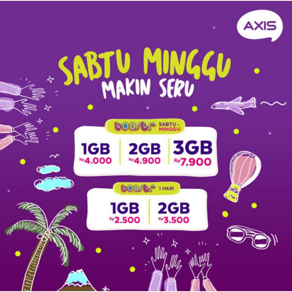 INJEK Kuota Axis Murah 3Gb 4Gb 5Gb 12Gb
