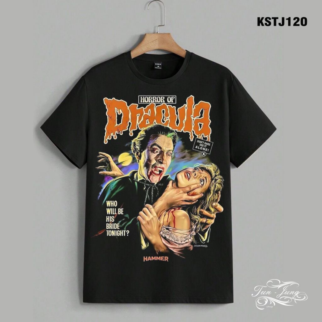 Kaos Pria Wanita Unisex tema film Dracula
