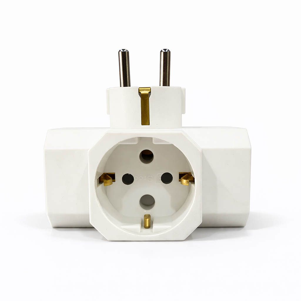 Steker T 3 Lubang Broco - Colokan Listrik Cabang 3