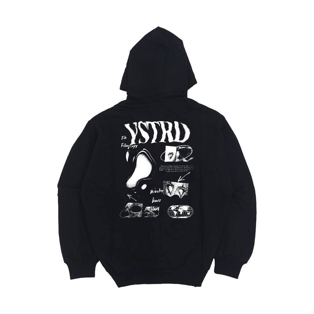 Yesterday – Jaket Hoodie Zipper Distro Pria Wanita Kece Tebal Sweater Premium Original Hitam Filling