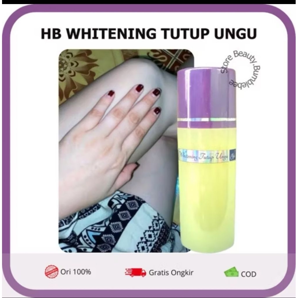 Hb whitening tutu ungu/ Hb malam platinum tutup ungu