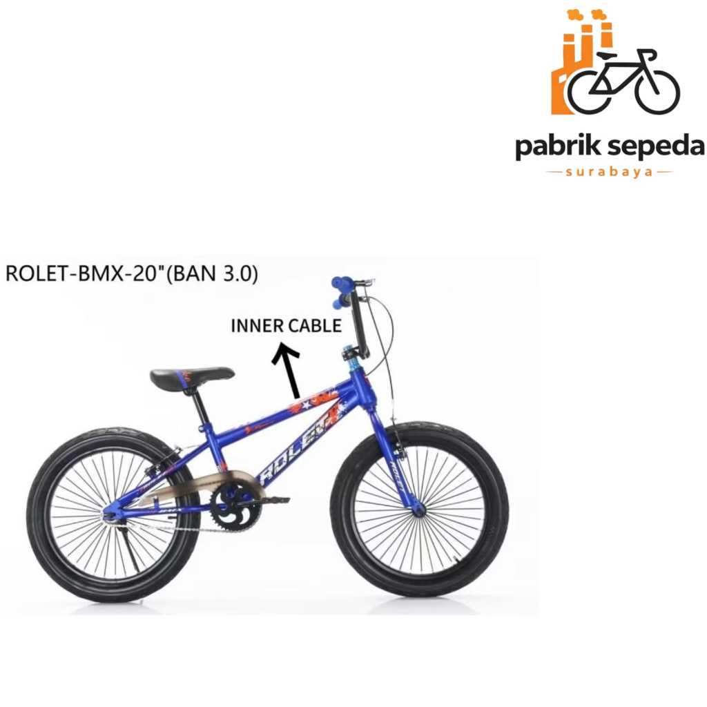 SEPEDA BMX UKURAN 20 ROLET BAN 3.0 KABEL DALAM / SEPEDA ANAK BMX UKURAN 20 ROLET BAN 3.0 REM CAKRAM 