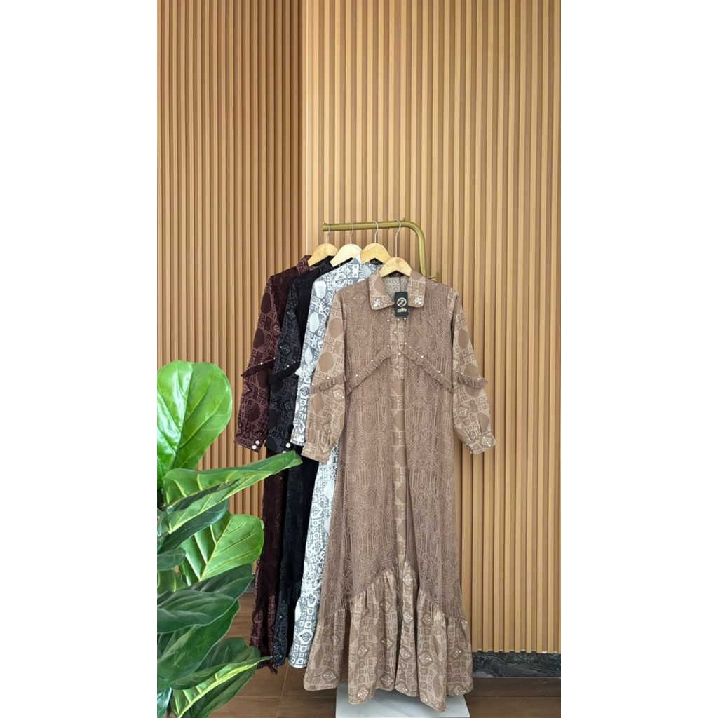 syakira zalifa/zalifa dress original/dress brukat/gamis lebaran