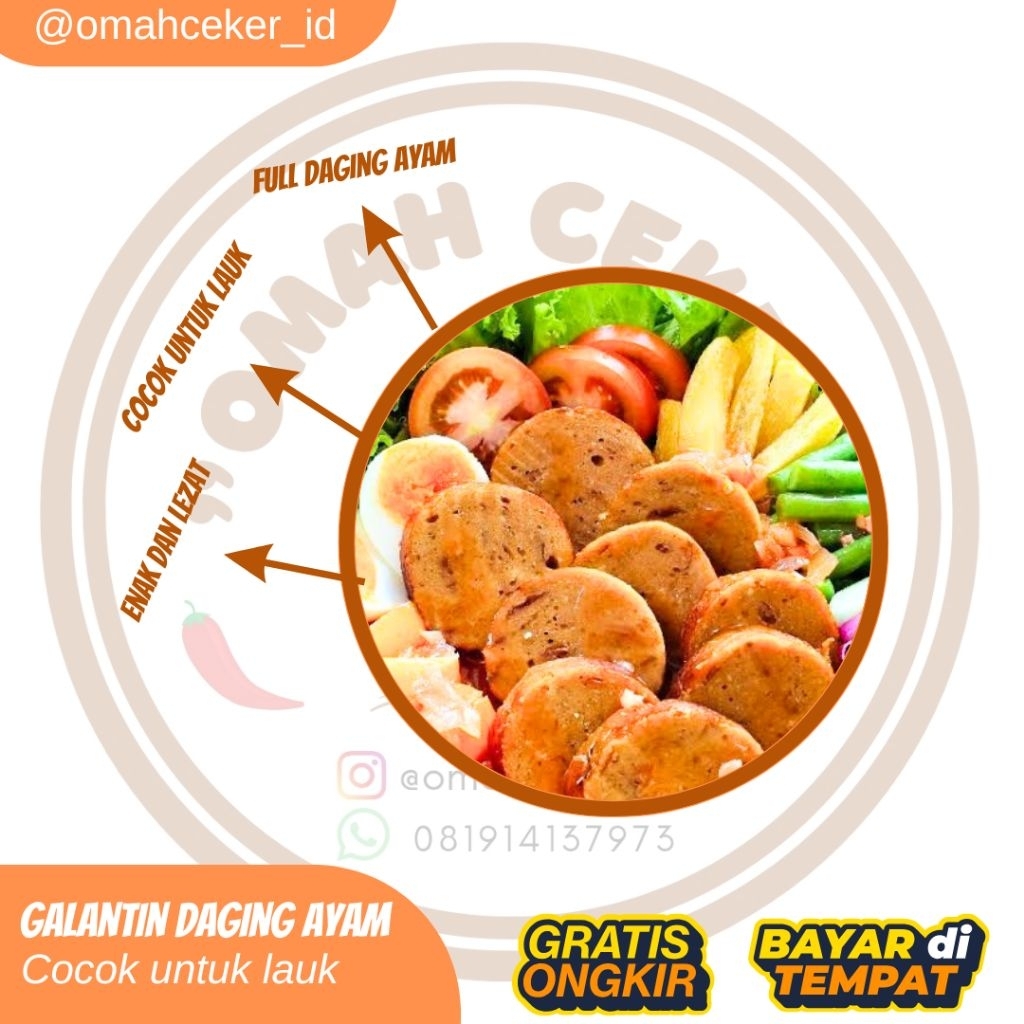 Galantin dagingayam frozen free saus sambal
