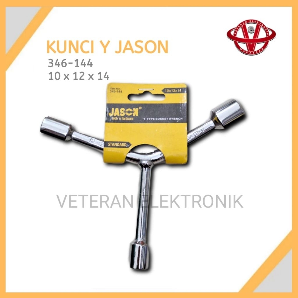 Kunci Sok Y JASON Socket Wrench 10x12x14mm 346-144