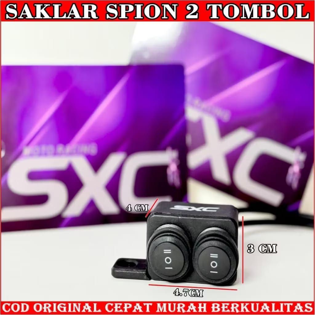 ORIGINAL SAKLAR LAMPU MOTOR SPION OFF ON 2 TOMBOL SWITCH ON OFF SAKLAR