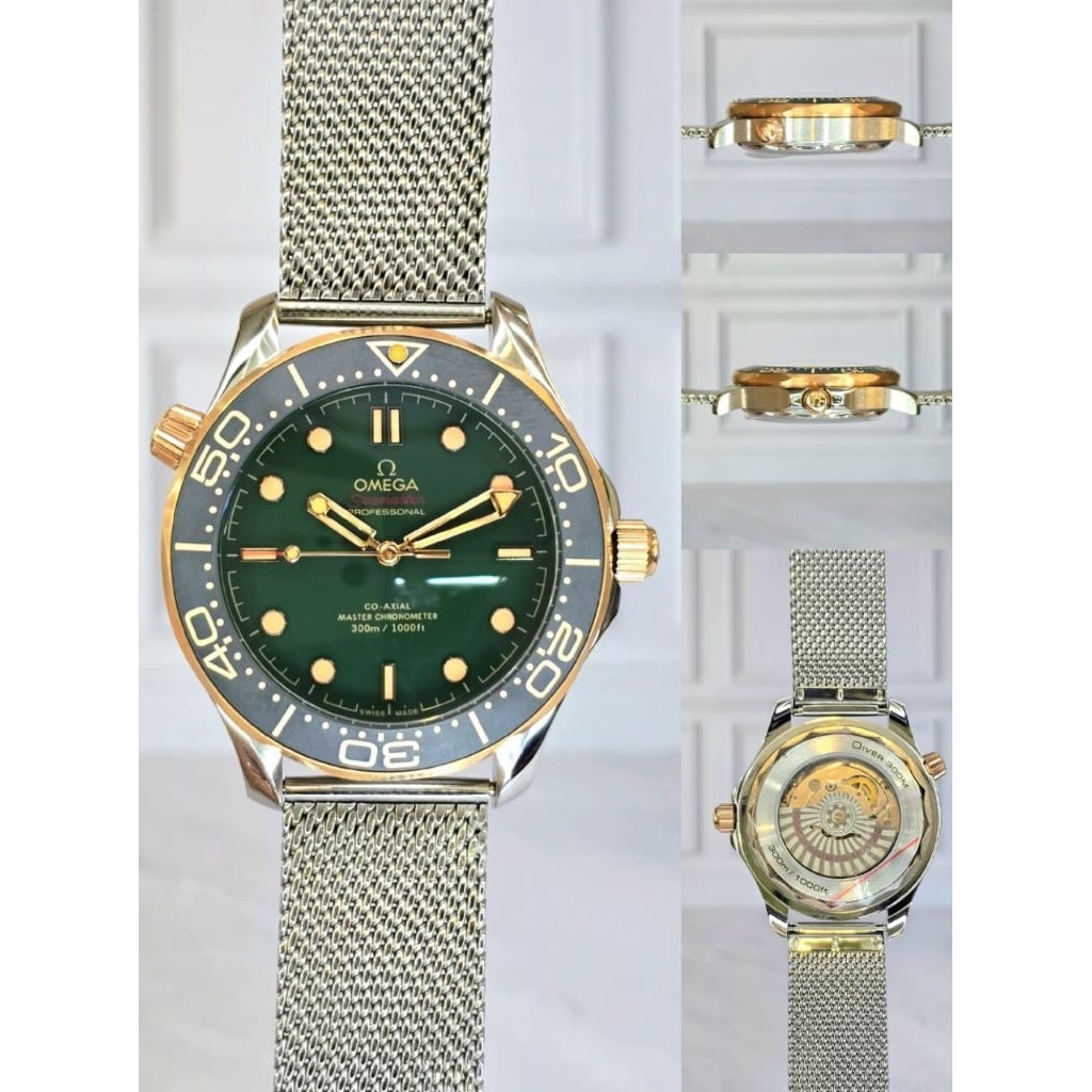 Jam tangan pria OMG Automatic 40MM Seamaster Diver Stainless Japan