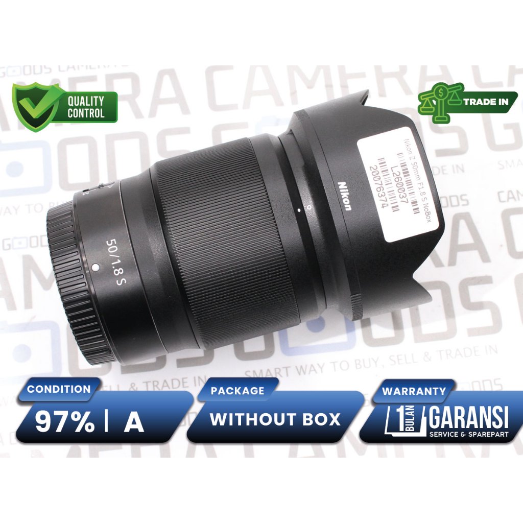 Lensa Nikon Z 50mm F1.8 S Nikkor Z Mount Lens Second Bekas Grade A / Nikkor 50mm f/1.8- L260037