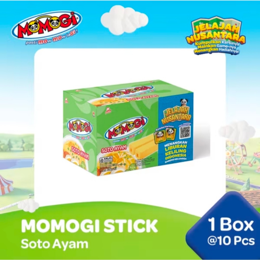 Momogi Stick Snack Makanan Ringan 12gr - Soto Ayam