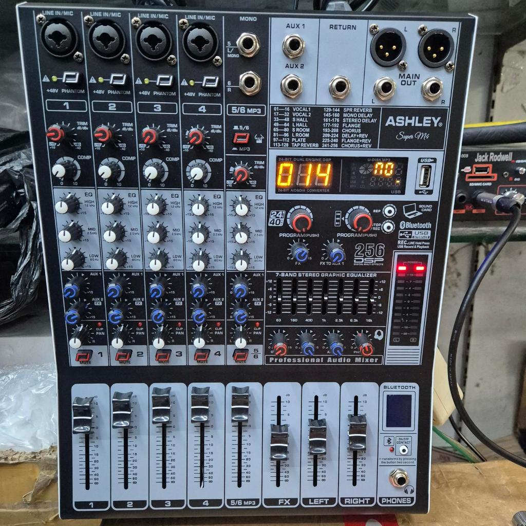 Mixer Audio Ashley Super M4 Compressor 4 Channel Original Mixer Ashley Super M 4 | LAPAK ELEKTRONIK