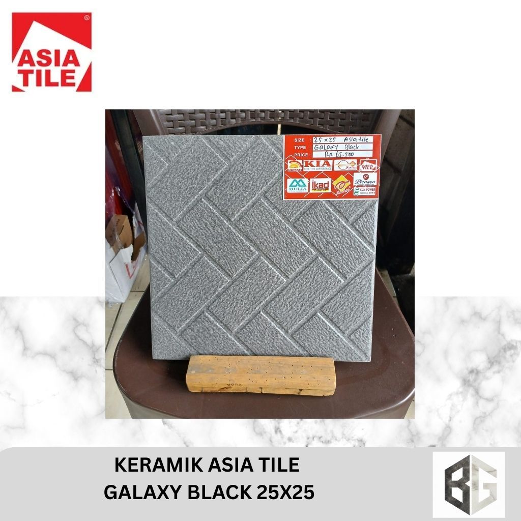 KERAMIK Asia Tile Galaxy Black 25x25 Asia Tile