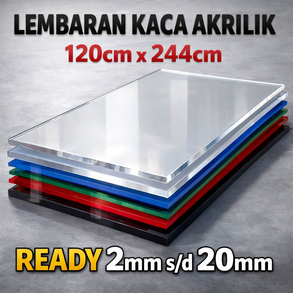 Akrilik Lembaran - Acrylic Sheet - Akrilik Ukuran 122 x 244 cm