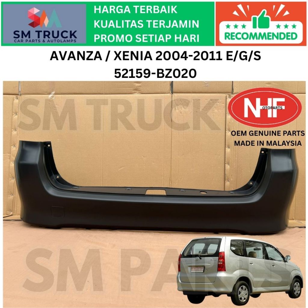 BUMPER BEMPER BELAKANG AVANZA 2004 2005 2006 2007 2008 2009 2010 2011 LAMA VVTI GARANSI BARU IMPORT
