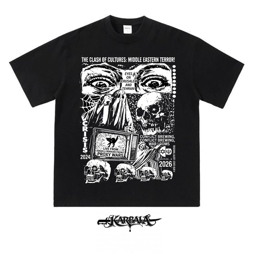 KARBALA - JERUSALEM TEHRAN BLACK T-SHIRT