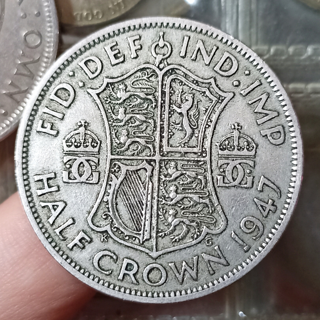 Koin Kuno Inggris (United Kingdom) Half Crown Tahun 1947