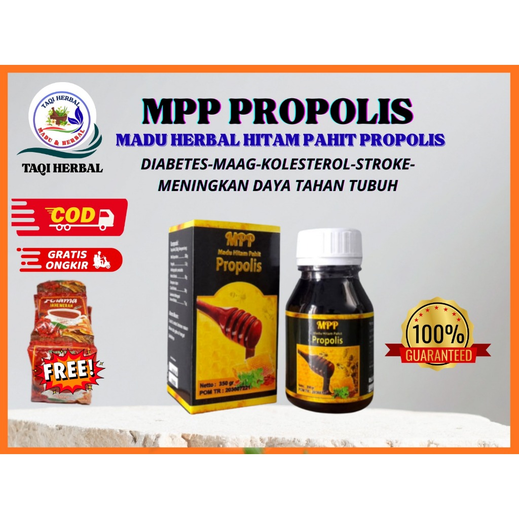 Madu Herbal Hitam Pahit Propolis Mujarob MPP Propolis FREE Jahe