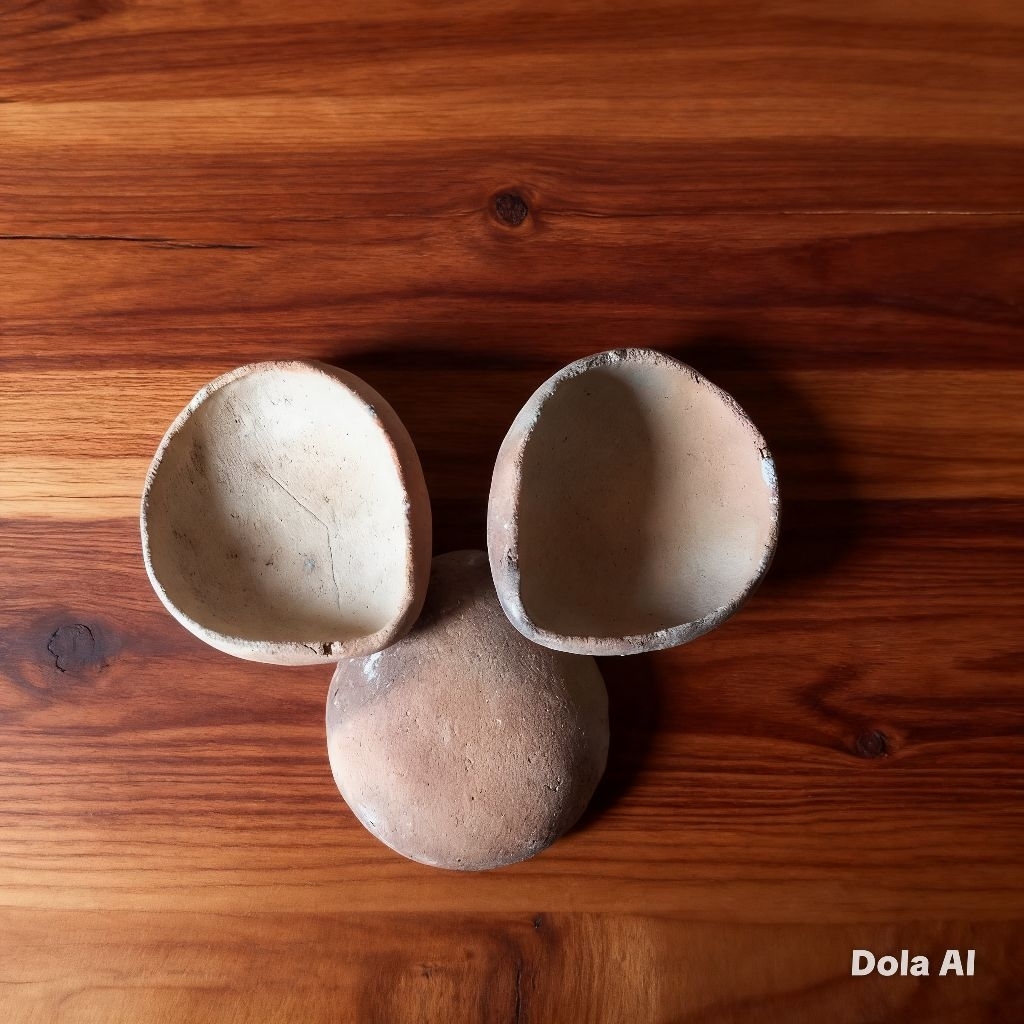 Alat lebur Kowi Padang tembikar 7 cm