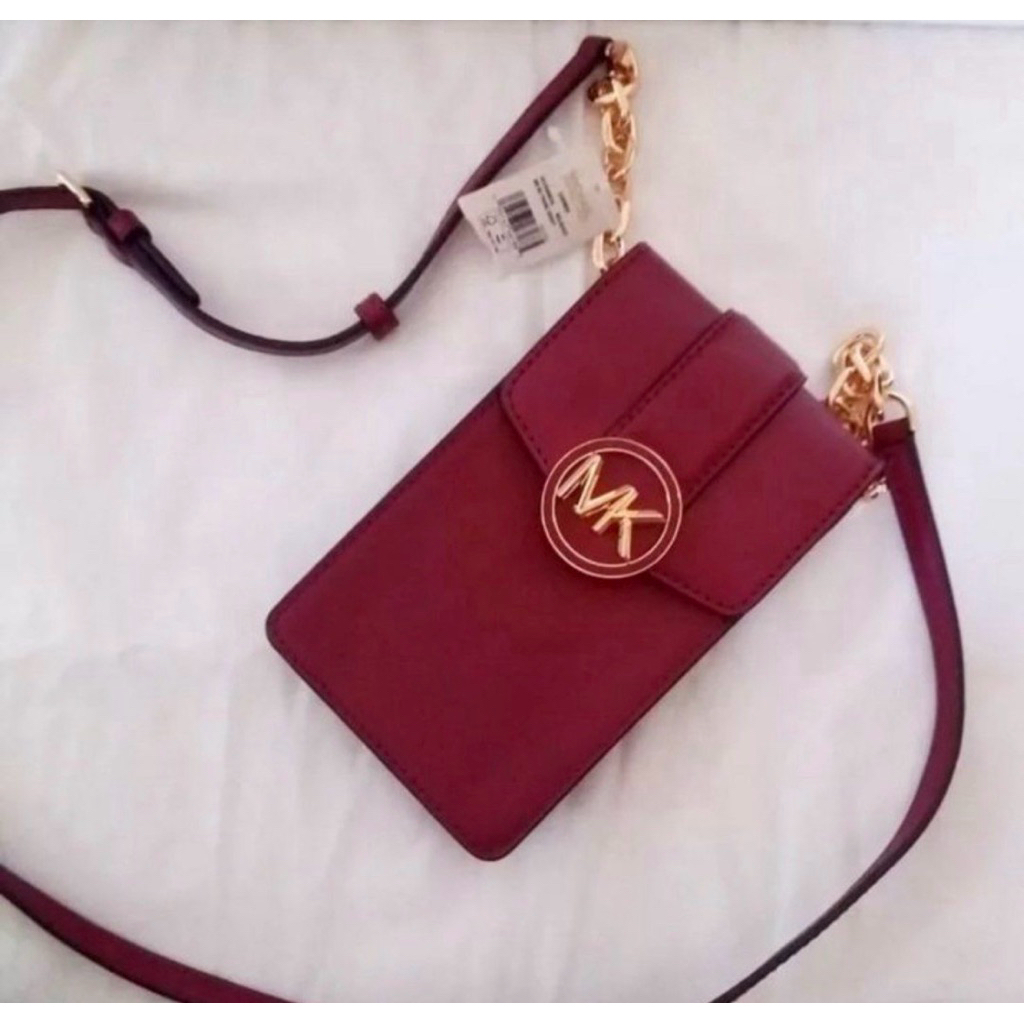 MK Rose Phone Bag Crossbody Mulberry Preloved